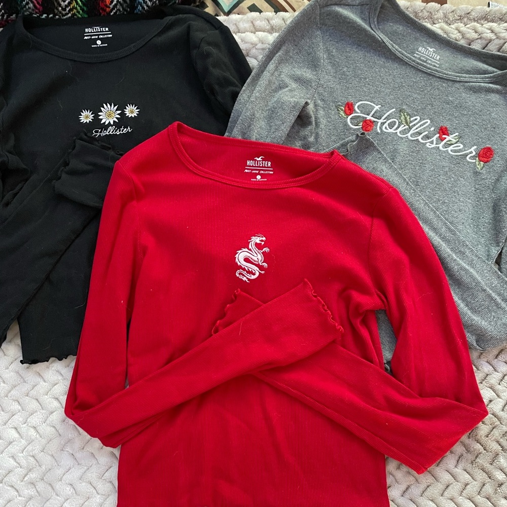 Hollister thin long sleeves